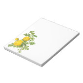 ルードゥートによるヴィンテージの花束、黄色のバラ〈レドゥートの黄色いバラ〉 ノートパッド (回転)