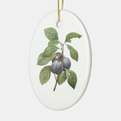 ルードゥートによるヴィンテージ フード フルーツ、パープル ガーデン プラム セラミックオーナメント (左)