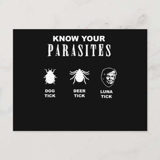 ルーナおもしろいティックアンチトランプドナルドトランプHater知っている ポストカード (正面)