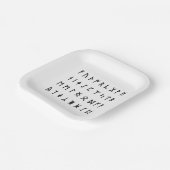 ルーニックアルファベット[フソルト] ペーパープレート (傾斜あり)