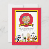 ルーニーチューンズ™キャラクターグループ |誕生日ありがとう サンキューカード (正面)