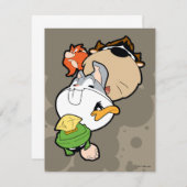 ルーニーチューンズ™スタイル化ビッグヘッズ ノートカード (正面/裏面)