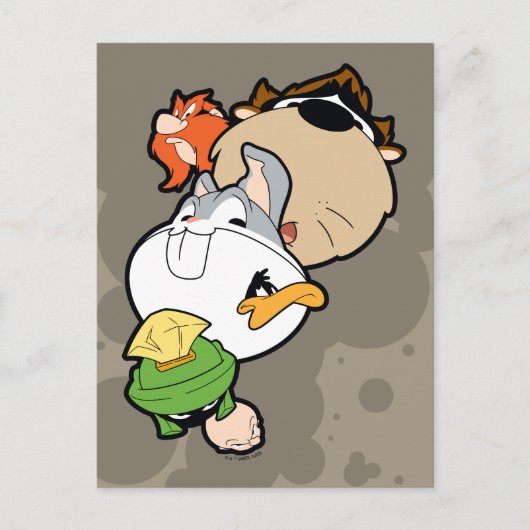 ルーニーチューンズ™スタイル化ビッグヘッズ ポストカード (正面)