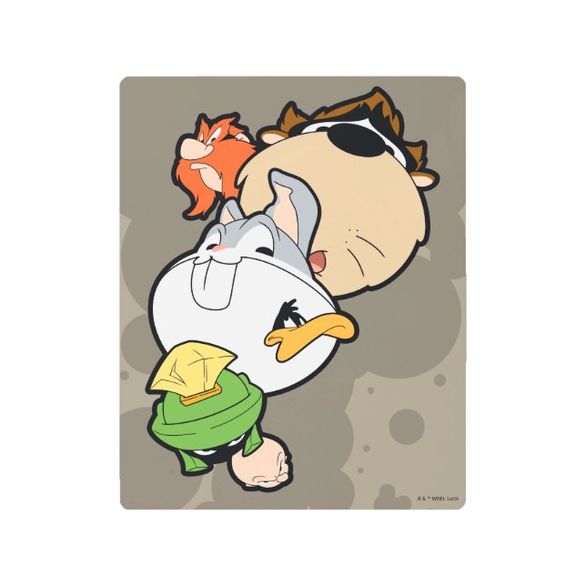 ルーニーチューンズ™スタイル化ビッグヘッズ メタルプリント (正面)