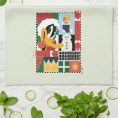 ルーニーチューンズ™ダッフィーDUCK™ホリデークッカー キッチンタオル (折り畳み)