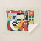 ルーニーチューンズ™ダッフィーDUCK™ホリデークッカー シェルパブランケット (正面(横))