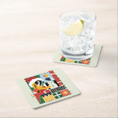 ルーニーチューンズ™ダッフィーDUCK™ホリデークッカー スクエアペーパーコースター (インサイチュ)