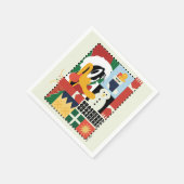 ルーニーチューンズ™ダッフィーDUCK™ホリデークッカー スタンダードカクテルナプキン (角)