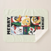 ルーニーチューンズ™ホリデーメリーいたずら シェルパブランケット (正面(横))