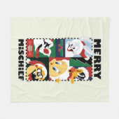 ルーニーチューンズ™ホリデーメリーいたずら フリースブランケット (正面(横))