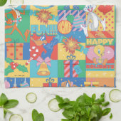 ルーニーチューン™ |ハッピーホリデーズクリスマスパターン キッチンタオル (折り畳み)