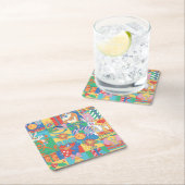 ルーニーチューン™ |ハッピーホリデーズクリスマスパターン スクエアペーパーコースター (インサイチュ)