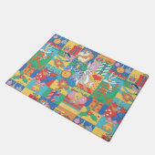 ルーニーチューン™ |ハッピーホリデーズクリスマスパターン ドアマット (アングル)