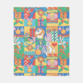 ルーニーチューン™ |ハッピーホリデーズクリスマスパターン フリースブランケット (正面)