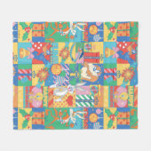 ルーニーチューン™ |ハッピーホリデーズクリスマスパターン フリースブランケット (正面(横))