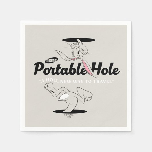 ルーニーチューン™ |バグBUNNY™ ACMEポータブルホール スタンダードカクテルナプキン (正面)