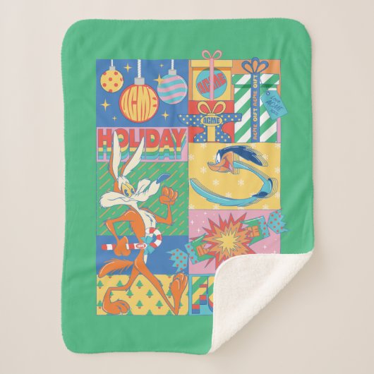 ルーニーチューン™ |休日おもしろい シェルパブランケット (正面)