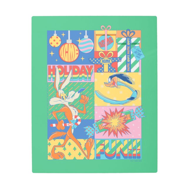 ルーニーチューン™ |休日おもしろい メタルプリント (正面)