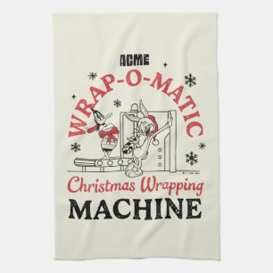 ルーニーチューン™   ACME Wrap-O-Matic Wrapping Machine キッチンタオル