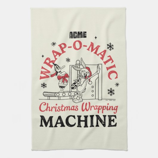 ルーニーチューン™ | ACME Wrap-O-Matic Wrapping Machine キッチンタオル (縦)