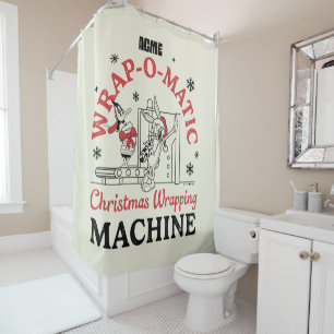 ルーニーチューン™ ACME Wrap-O-Matic Wrapping Machine シャワーカーテン