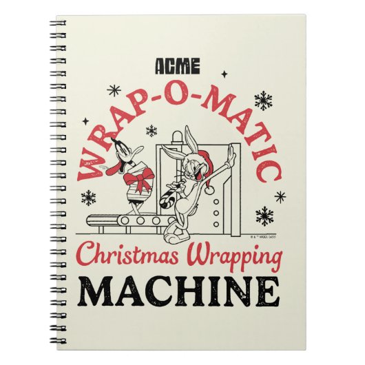 ルーニーチューン™ | ACME Wrap-O-Matic Wrapping Machine ノートブック (正面)