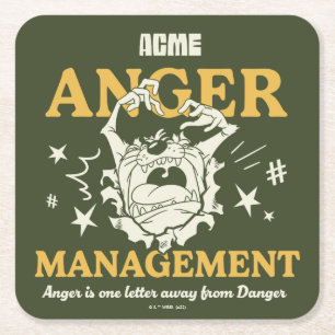 ルーニーチューン™  TAZ™ ACME Anger Management スクエアペーパーコースター