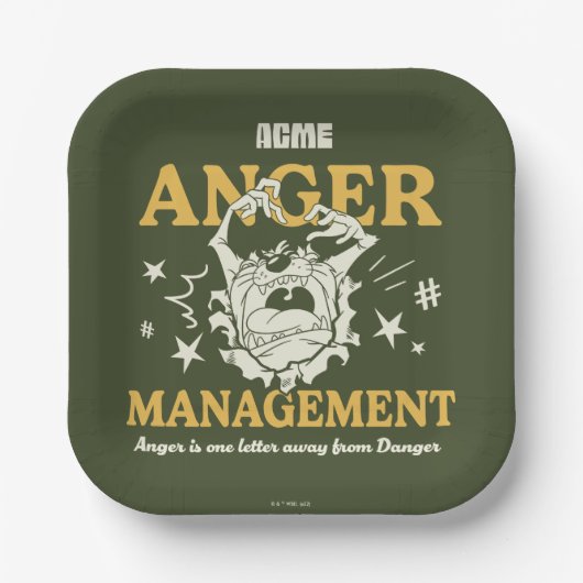 ルーニーチューン™ |TAZ™ ACME Anger Management ペーパープレート (正面)
