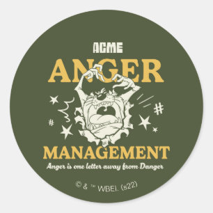 ルーニーチューン™  TAZ™ ACME Anger Management ラウンドシール