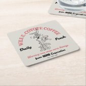 ルーニーチューン™ | WILE E. COYOTE™デイリーフレッシュコーヒー スクエアペーパーコースター (アングル)