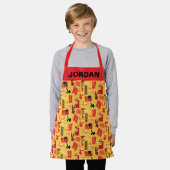 ルーニー・チューン™ |うさぎのパターンの年 エプロン (着用した状態)