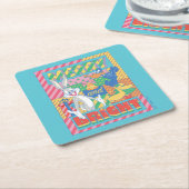 ルーニー・チューン™ |とメリー明るいクリスマス スクエアペーパーコースター (アングル)