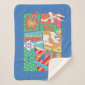 ルーニー・チューン™ |ハッピーホリデーズパターン シェルパブランケット (正面)