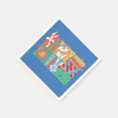 ルーニー・チューン™ |ハッピーホリデーズパターン スタンダードカクテルナプキン (角)