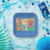 ルーニー・チューン™ |ハッピーホリデーズパターン ペーパープレート (パーティー)