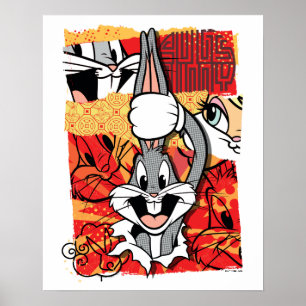ルーニー・チューン™ BUGS BUNNY™アップポップ・アートのグラフィック ポスター
