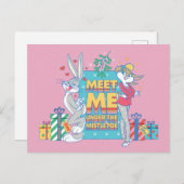 ルーニー・チューン™ | Mistletoeの下で会う ポストカード (正面/裏面)