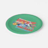 ルーニー・チューン™ | SYLVESTER™ & TWEETY™ラブホリデー ペーパープレート (アングル)