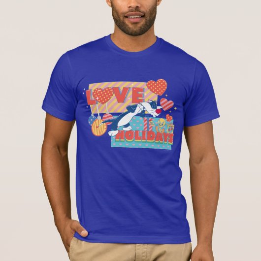 ルーニー・チューン™ | SYLVESTER™ & TWEETY™ラブホリデー Tシャツ (正面)