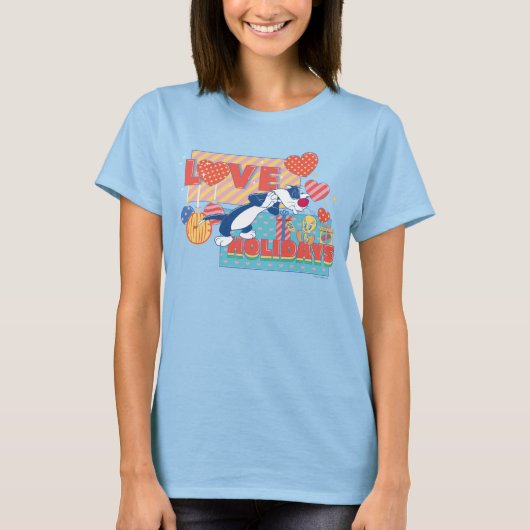 ルーニー・チューン™ | SYLVESTER™ & TWEETY™ラブホリデー Tシャツ (正面)