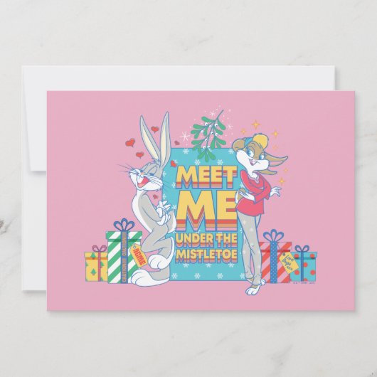 ルーニー・トゥーンズ™ | クリスマスの夜にミスルートの元で ノートカード (正面)