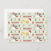 ルーニー・トゥーンズ™ シルベスター™ & ツイーティー™ ホリデーパターン シーズンポストカード (正面/裏面)