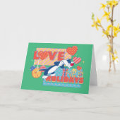 ルーニー・トゥーンズ™ | シルベスター™ & ツイーティー™ ラブ ホリデー カード (黄色い花)