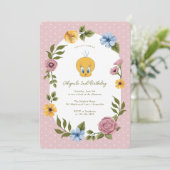 ルーニー・トゥーンズ™ | ツイーティー™ フラワー バースデー 招待状 (スタンド正面)