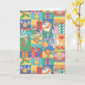 ルーニー・トゥーンズ™ | ハッピー ホリデーズ クリスマス パターン カード (黄色い花)