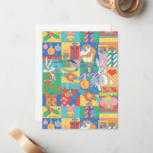 ルーニー・トゥーンズ™ | ハッピー ホリデーズ クリスマス パターン ノートカード (正面/裏面インサイチュ)