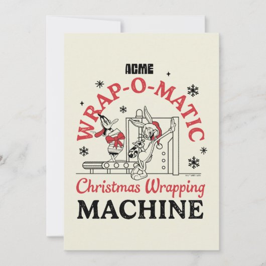 ルーニー・トゥーンズ™ | ACME ラッピング・オ・マティック ラッピングマシン ノートカード (正面)