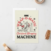 ルーニー・トゥーンズ™ | ACME ラッピング・オ・マティック ラッピングマシン ノートカード (正面/裏面インサイチュ)