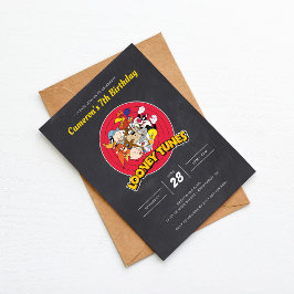 ルーニー・トゥーン™ キャラクター グループ 黒板 誕生日 招待状