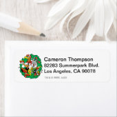 ルーニー・トゥーン™ グループ クリスマス リース ラベル (インサイチュ)